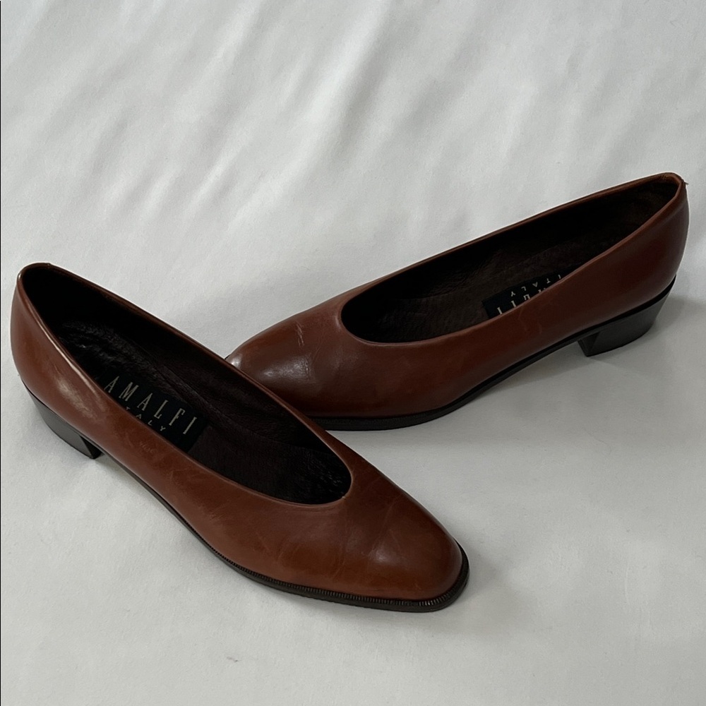 Amalfi Italy Brown Leather Heels